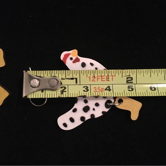 Retro Cute Hen in Boots Wooden Dangle Earrings - Picture 5 of 6